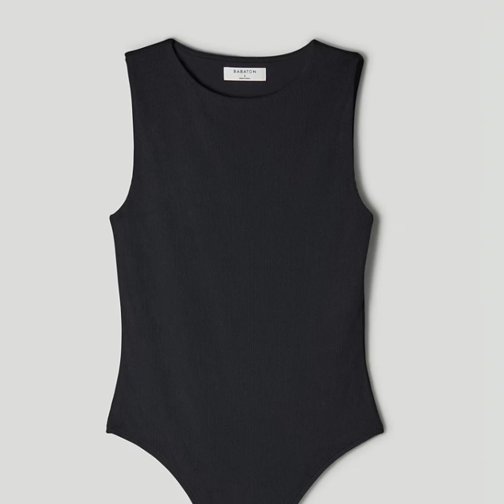 Babaton Black Sleeveless Bodysuit